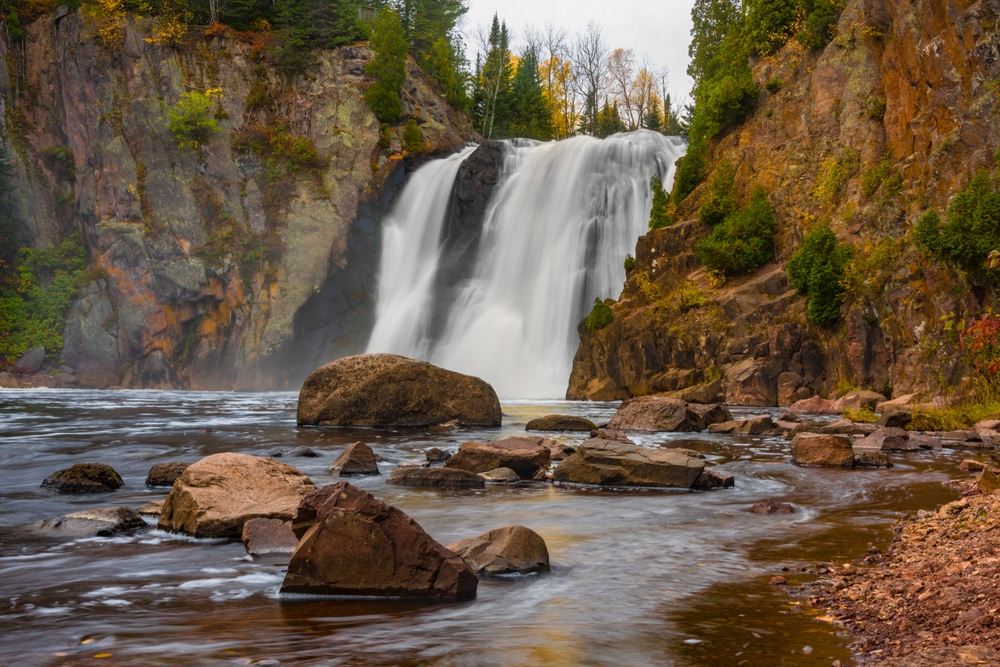 photo of Tettegouche State Park with one of the most beautiful waterfalls near Duluth, MN