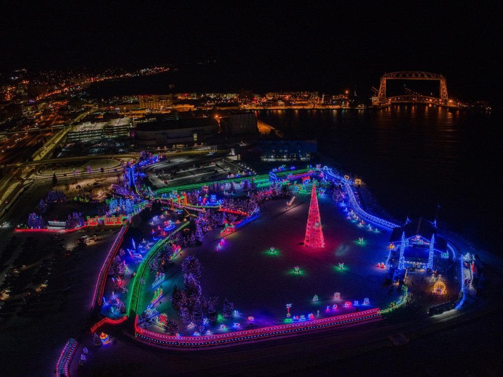 the beautiful show of bentleyville duluth near our bed and breakfast in Duluth 