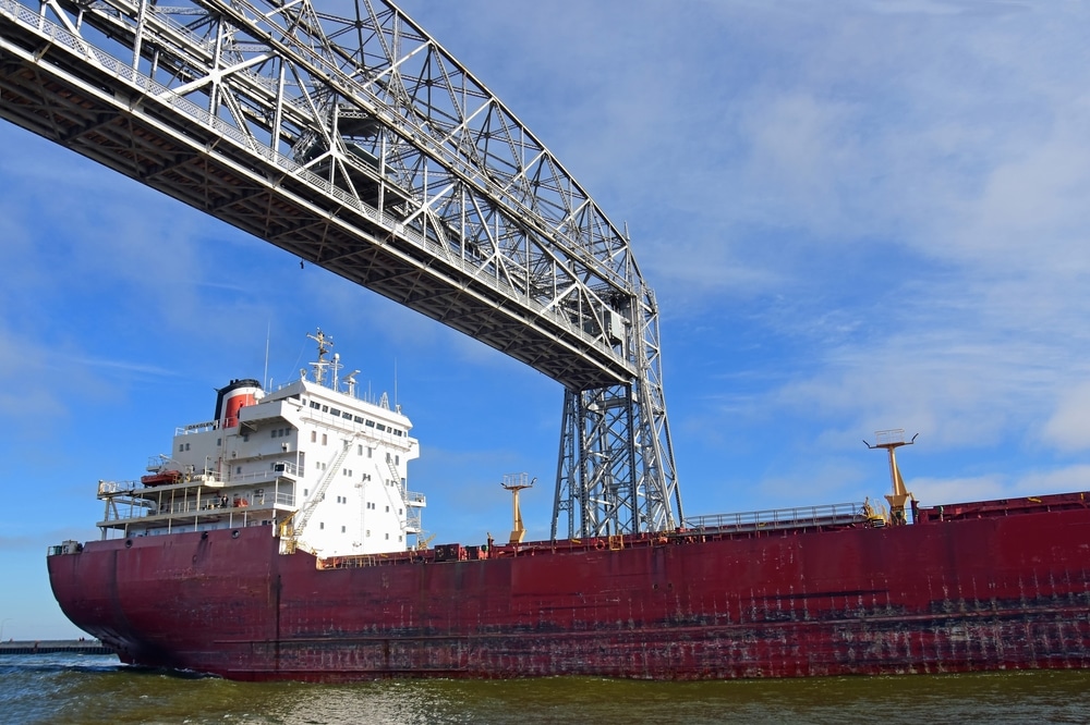 The stunning views of the Aerial Lift Bridge from our Duluth MN Bed and Breakfast 
